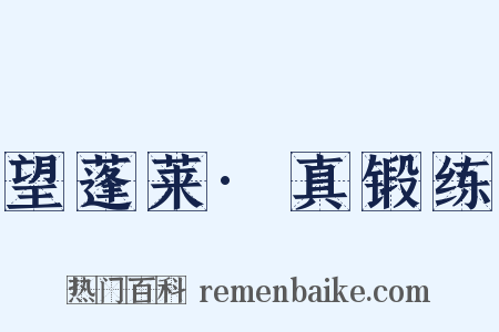 望蓬莱·真锻练是什么意思的图片